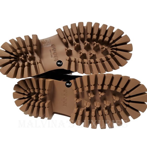 GUCCI MENS BOOTS GG SUPREME LOGO PRINT CANVAS LACE UP sz 8.5 9 - Picture 11 of 15